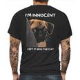 Im Innocent I Bet It Was The Cat Funny Guilty Cute Pug Mens Back Print T-shirt