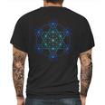 Intricate Detailed Metatrons Cube Sacred Geometry Mens Back Print T-shirt