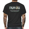 Italian - Italian - Italian Girls T-Shirt Mens Back Print T-shirt