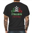 Italian Princess Tiara National Flag Mens Back Print T-shirt