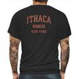 Ithaca New York Ny Vintage Athletic Sports Mens Back Print T-shirt