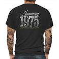 January 1975 Tee - 47 Years Old 1975 47Th Birthday Gift Mens Back Print T-shirt