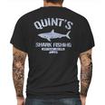 Jaws Distressed Quints Shark Fishing Royal Heather Mens Back Print T-shirt