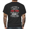 John Prine Mens Mens Back Print T-shirt