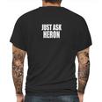 Just Ask Heron T-Shirts Mens Back Print T-shirt