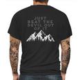 Just Beat The Devil Out Of It Mountain Scene Artist Humor Graphic Design Printed Casual Daily Basic Mens Back Print T-shirt