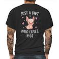 Just A Girl Who Loves Pigs Funny Piggy Lovers Gift For Girls Graphic Design Printed Casual Daily Basic Mens Back Print T-shirt