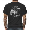 Just A Guy In Love With His Dog And His Jeep Mens Back Print T-shirt