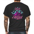 Just Married Newlyweds Cruise Honeymoon Graphic Design Printed Casual Daily Basic Mens Back Print T-shirt