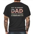 Just An Ordinary Dad Trying Not To Raise Communist Skull Dad Graphic Design Printed Casual Daily Basic Mens Back Print T-shirt