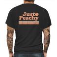 Just Peachy Retro 70S Georgia Peaches Summer Fruit Graphic Design Printed Casual Daily Basic Mens Back Print T-shirt