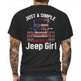 Just A Simple Jeep Girl American Flag 4Th Of JulyMens Back Print T-shirt