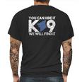 K9 Unit Thin Blue Line K9 Police Tribute Mens Back Print T-shirt