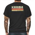 Karma Name Personalized Retro Vintage 80S 90S Mens Back Print T-shirt