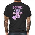 Kawaii Pastel Goth Cute Creepy Bat Cat Anime Theme Mens Back Print T-shirt