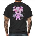 Kawaii Pastel Goth Cute Creepy Bat Skeleton Mens Back Print T-shirt