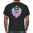 Kawaii Pastel Goth Cute Creepy Crescent Moon Bat Mens Back Print T-shirt