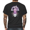 Kawaii Pastel Goth Cute Creepy Rabbit And Skull Mens Back Print T-shirt