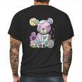 Kawaii Pink Pastel Goth Cute Creepy Teddy Bear Mens Back Print T-shirt