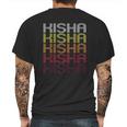 Kisha Retro Wordmark Pattern Vintage Style Mens Back Print T-shirt