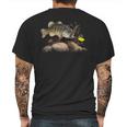 Largemouth Bass Chasing A Vertical Fishing Lure Mens Back Print T-shirt