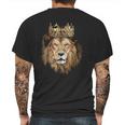 Lion Head Golden Crown Art Canvas King Mens Back Print T-shirt