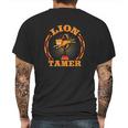 Lion Tamer Taming Mens Back Print T-shirt