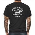 Living In A Van Down By The River Mens Back Print T-shirt