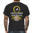 Living In Virginia With Vmi Roots Mens Back Print T-shirt