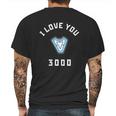 I Love You 3000 Arc Reactor Mens Back Print T-shirt