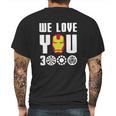 We Love You 3000 Mens Back Print T-shirt