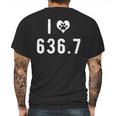 I Love 6367 Dogs Funny Dewey Decimal Mens Back Print T-shirt