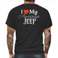 I Love My Awesome Jeep Valentines Day Mens Back Print T-shirt