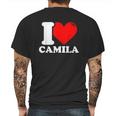 I Love Camila Mens Back Print T-shirt