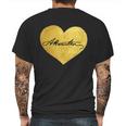 Love A Hamilton Golden Signature Heart Mens Back Print T-shirt