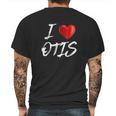 I Love Heart Otis Mens Back Print T-shirt