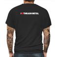 I Love Heart Thrash Metal Mens Back Print T-shirt