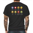 I Love Volleyball Funny Emoji Emoticons Graphic Mens Back Print T-shirt