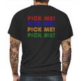 Lucky Casino Contestant Costume Pick Me Game Show Host Mens Back Print T-shirt