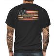 M1 Tank And American Flag Veterans Mens Back Print T-shirt