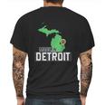 Made In Detroit Michigan State Map Motor City Area Graphic Design Printed Casual Daily Basic Mens Back Print T-shirt