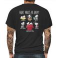 What Makes Snoopy Happy Mens Back Print T-shirt