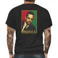 Malcolm X Retro Polo Mens Back Print T-shirt