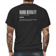 Mamba Mentality Motivational Quote Inspirational Definition Mens Back Print T-shirt