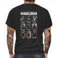 The Mandalorian Character Grid Mens Back Print T-shirt