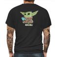 The Mandalorian The Child Grogu Blue Macaron Mens Back Print T-shirt