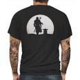 Mando Moon Mandalorian Mens Back Print T-shirt