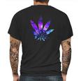 Marijuana Leaf Galaxy Mens Back Print T-shirt