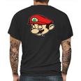 Mario Smoking Marijuana Weed Mario Mens Back Print T-shirt