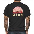 Mars Retro Minimalist 80S Style Martian Space Mens Back Print T-shirt